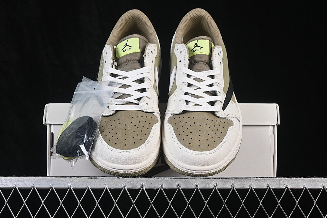 Jordan [FZ3124-200]-[JORDAN 1 RETRO LOW GOLF NEUTRAL OLIVE/BROWN-WHITE]-[WOMAN:36-39]-[MAN:40-48.5] - Image 13