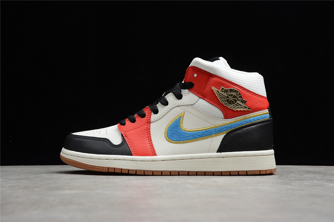 Jordan [DC1426-100]-[CJ AIR JORDAN 1 MID SE SAIL/METALLIC GOLD/GYM RED/BLACK]-[UNISEX:35.5-44.5], photo 1