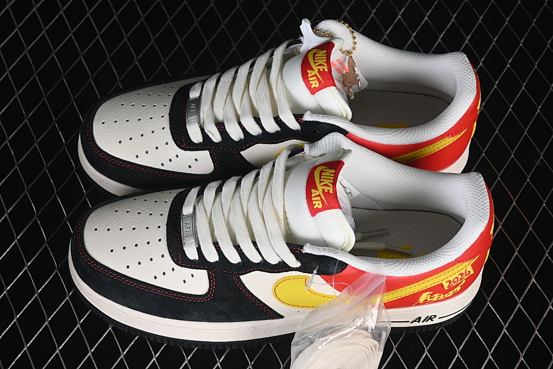 Nike [XD0028-002]-[AIR FORCE 1 07 LOW WHITE/BLACK/RED/YELLOW]-[WOMAN:36-39]-[MAN:40-45] - Image 11