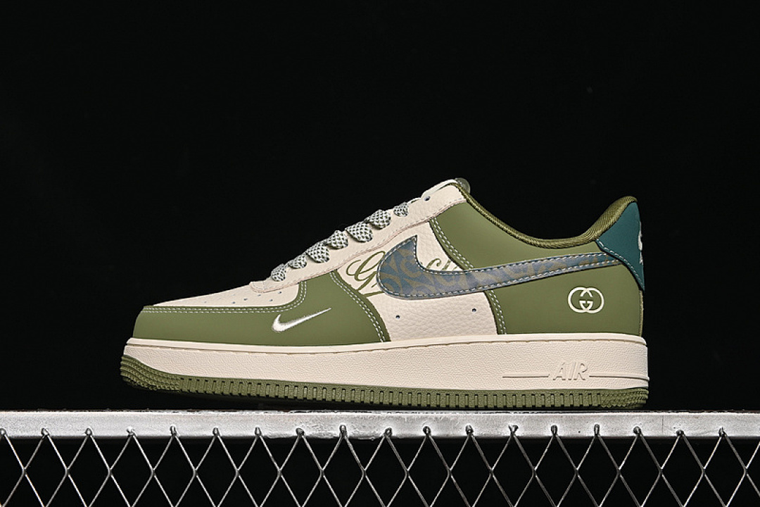 Nike [KK1988-094]-[AIR FORCE 1 07 LOW WHITE/GREY/GREEN]-[WOMAN:36-39]-[MAN:40-45] - Image 2