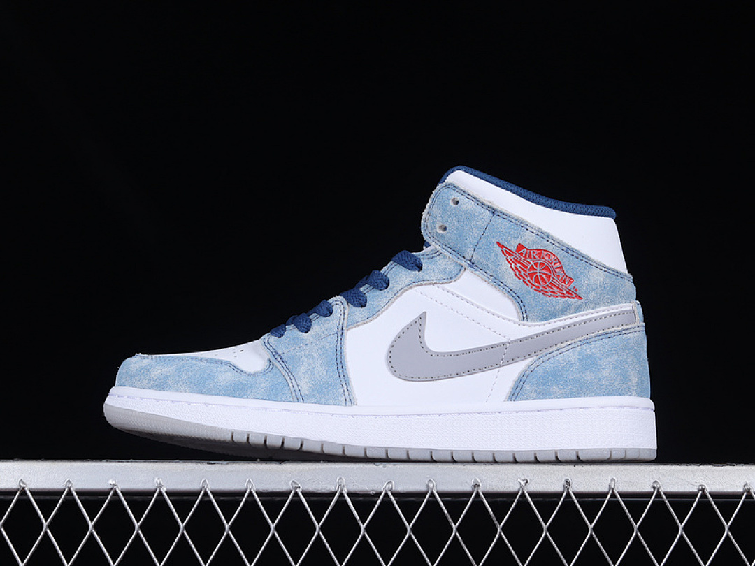 Jordan [DN3706-401]-[AIR JORDAN 1 MID SE FRENCH BLUE/WHITE/LIGHT STEEL GREY/FIRE RED]-[MAN:40-46], photo 1
