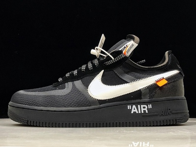 Nike Nike ST FORCE 1 LOW X OW BLACK/WHITE-CONE-BLACK · AO4606-001, photo 1