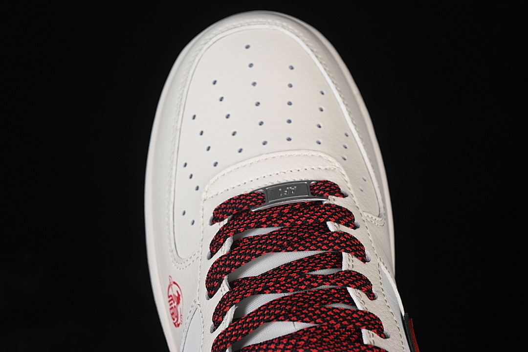 Nike [MZ9588-819]-[AIR FORCE 1 07 LOW CASUAL SNEAKERS RED/BLACK/BEIGE]-[WOMAN:36-39]-[MAN:40-45] - Image 9