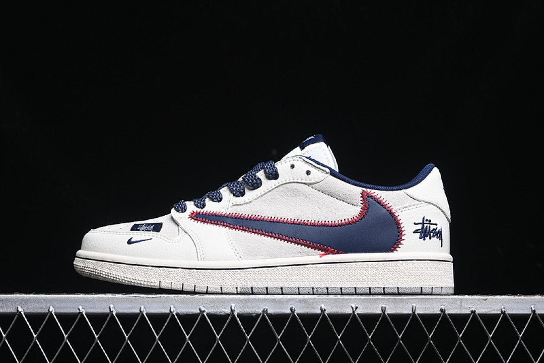 Jordan [SJ2068-134]-[TRAVIS SCOTT X FRAGMENT DESIGN AIR JORDAN 1 LOW OG SP WHITE/BLUE/RED]-[36-45], photo 1
