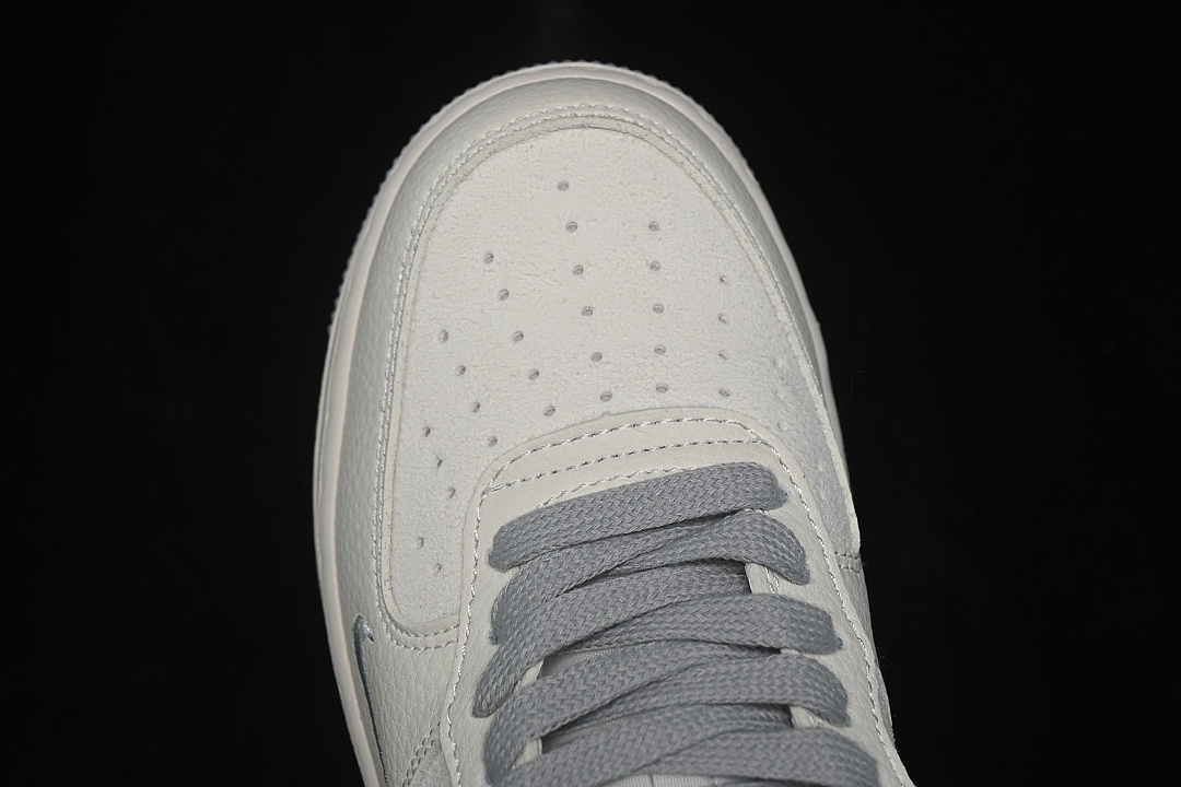Nike [DN9688-102]-[AIR FORCE 1 07 LOW CASUAL SNEAKERS WHITE/GREY/WHITE]-[WOMAN:36-39]-[MAN:40-45] - Image 9