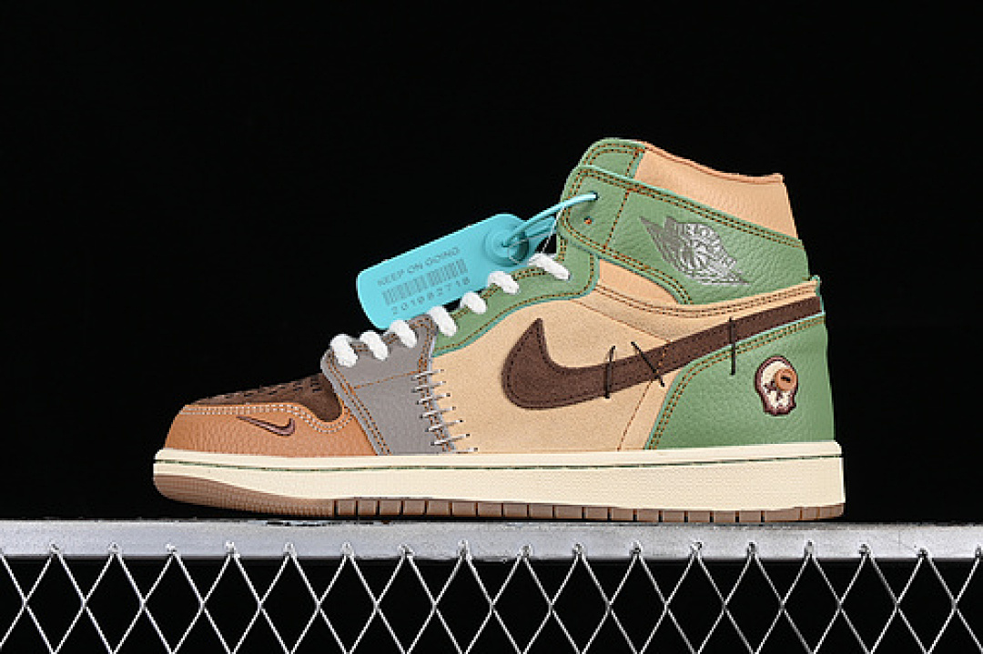 Jordan [DZ7292-100]-[AIR JORDAN 1 HIGH VOODOO BROWN/GREY/GREEN/WHITE]-[WOMAN:36-39]-[MAN:40-47.5], photo 1
