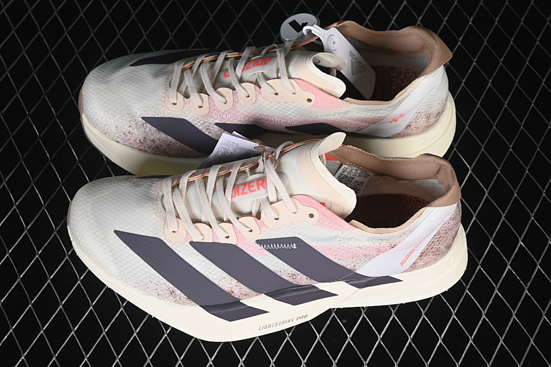 Adidas [JR6367]-[ADIOS 4 M LIGHTWEIGHT RUNNING SHOES PINK/BLACK/BEIGE]-[WOMAN:39]-[MAN:40-46] - Image 10