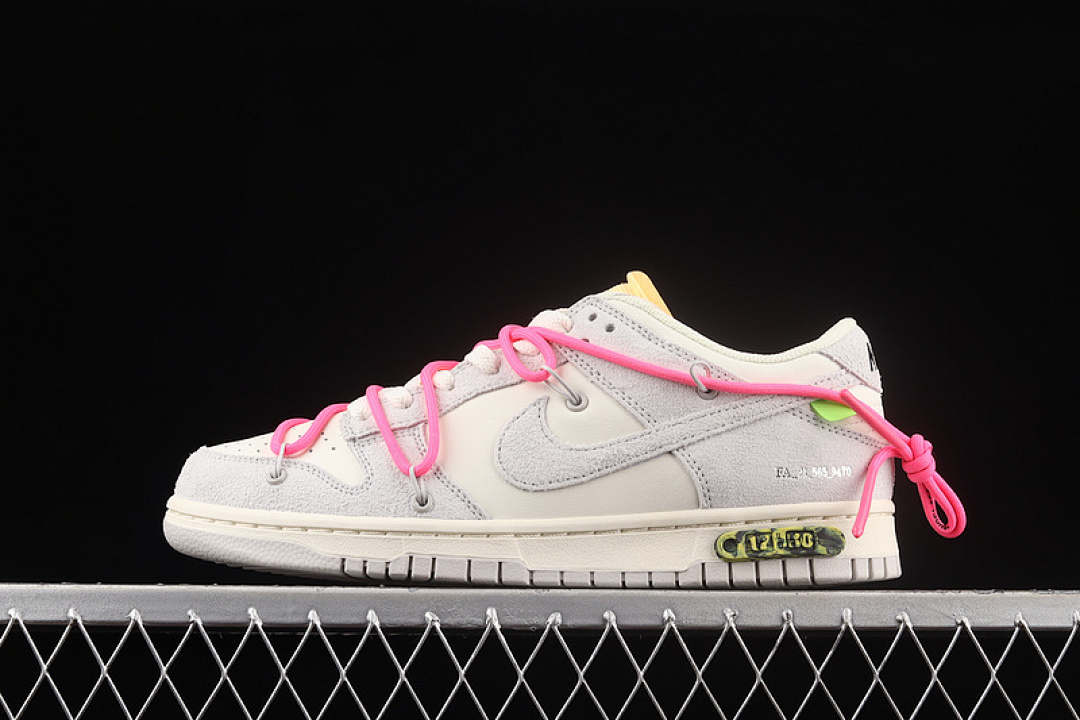 Unbranded [DJ0950-117]-[OW X SB DUNK LOW LOT 17 OF 50 SAIL/NEUTRAL GREY/HYPER PINK]-[UNISEX:36-47.5], photo 1