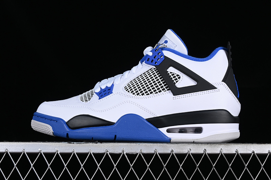 Jordan [308497-117]-[AIR JORDAN 4 RETRO MOTORSPORTS WHITE/GAME ROYAL-BLACK]-[MAN:40-50.5], photo 1