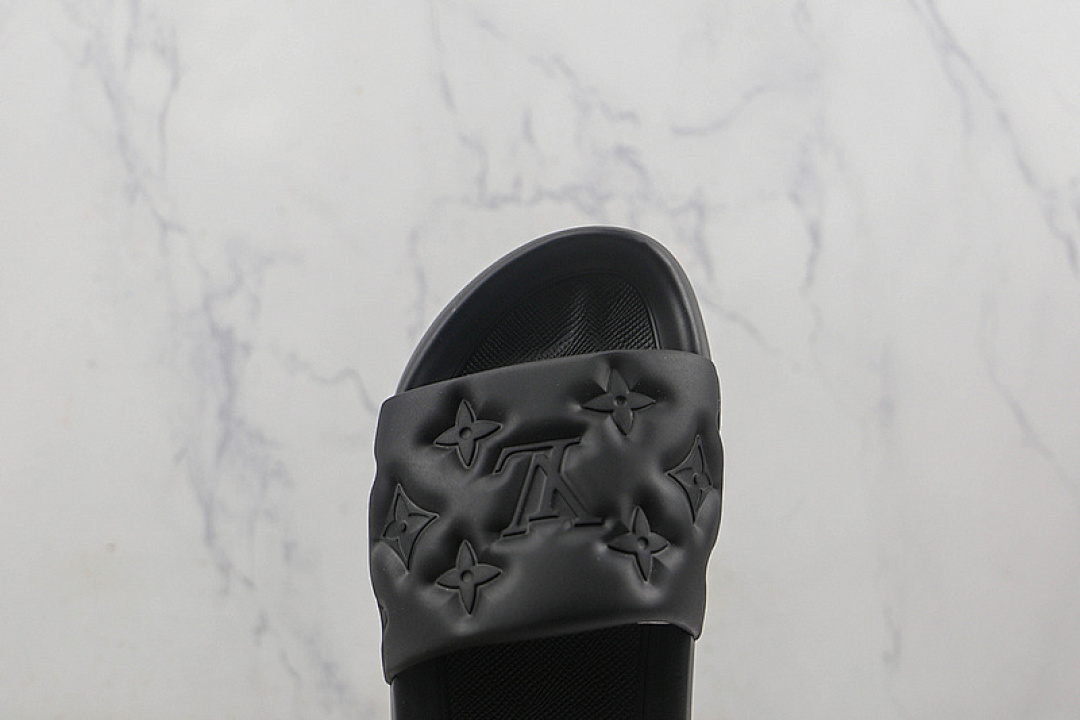 Louis Vuitton [L*V WATERFRONT MONOGRAM SLIPPERS BLACK/BLACK/BLACK]-[MAN:38-45] - Image 6