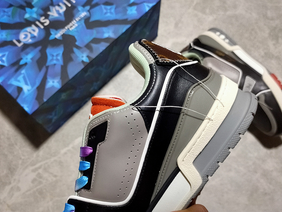 Louis Vuitton [L*V 2021 TRAINER SNEAKERS GREY/BLACK/MULTI-COLOR]-[MAN:38-45] - Image 6