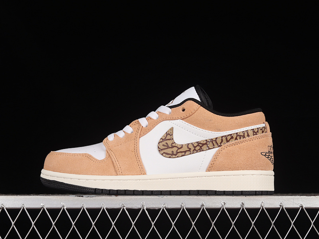 Jordan [DZ4130-201]-[AIR JORDAN 1 LOW WHITE/BROWNELEPHANT]-[WOMAN:36-39]-[MAN:40-46], photo 1