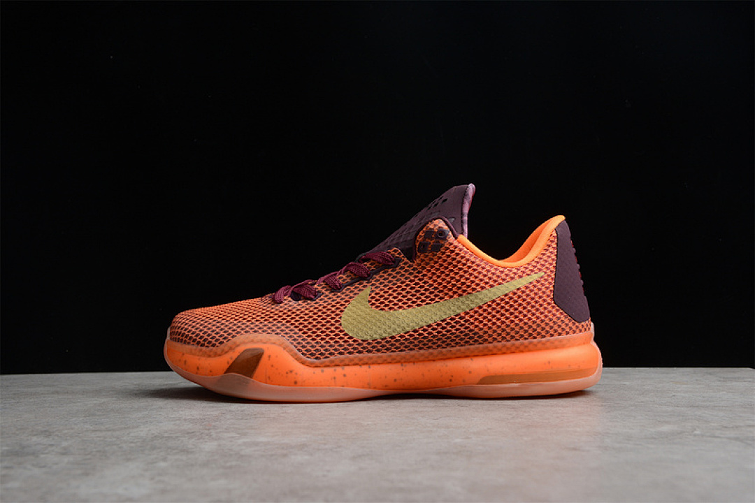 Nike Nike KOBE 10 SILK MERLOT/METALLIC GOLD-VILLAIN RED-TOTAL ORANGE · 705317-676, photo 1