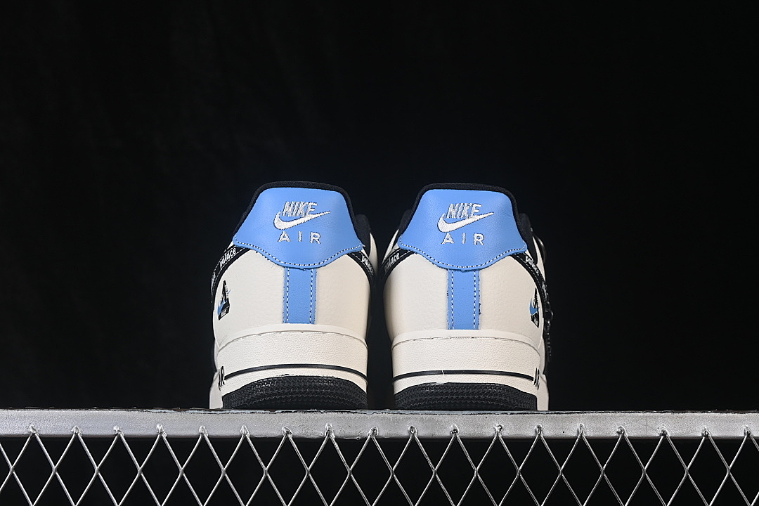 Nike [DW8806-005]-[AIR FORCE 1 07 LOW CASUAL SNEAKERS BEIGE/BLACK/BLUE]-[WOMAN:36-39.5]-[MAN:40-45] - Image 14