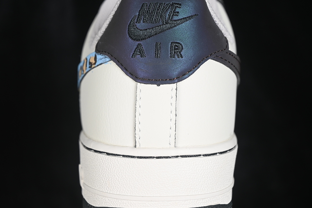 Nike [FB1839-199]-[AIR FORCE 1 07 LOW CASUAL SNEAKERS WHITE/BLACK/BLUE]-[WOMAN:36-39]-[MAN:40-45] - Image 7
