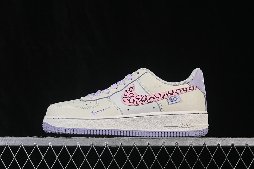 Nike Nike AIR FORCE 1 07 LOW CASUAL SNEAKERS BEIGE/PURPLE · FB1893-312, photo 1