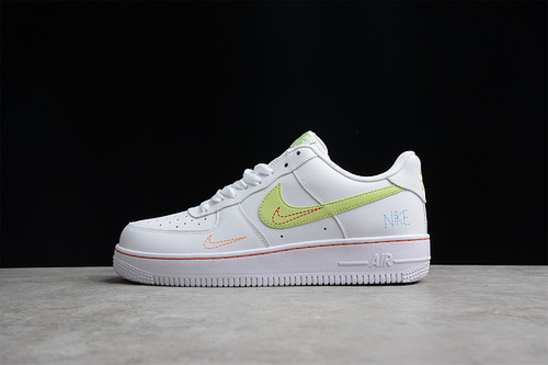 Nike Nike AIR FORCE 1 LOW GS WHITE/BRIGHT CRIMSON-LIGHT PHOTO BLUE-LIME ICE · DN8000-100, photo 1