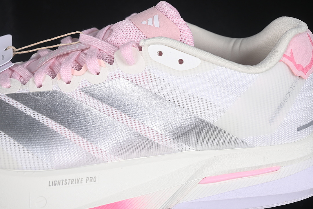 On Running [JQ9667]-[BOSTON 13 BREATHABLE SHOES LIGHT PINK/WHITE/SILVER]-[WOMAN:36-39]-[MAN:40-41] - Image 7