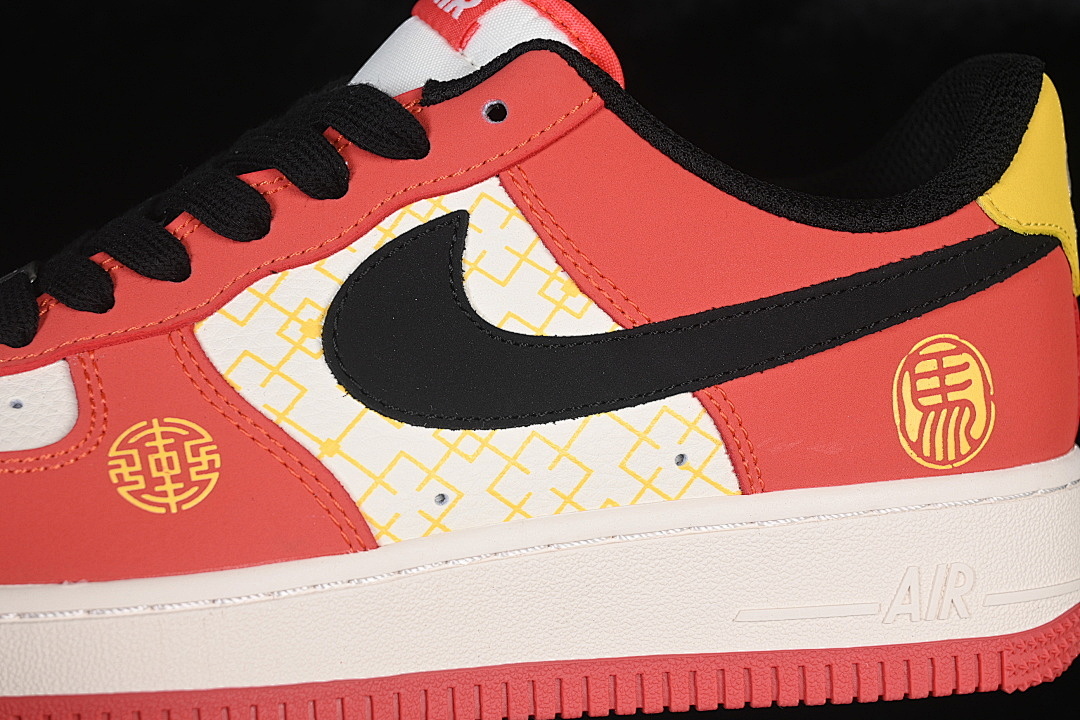 Nike [QW5288-130]-[AIR FORCE 1 07 LOW CASUAL SNEAKERS WHITE/RED/YELLOW]-[WOMAN:36-39]-[MAN:40-45] - Image 8
