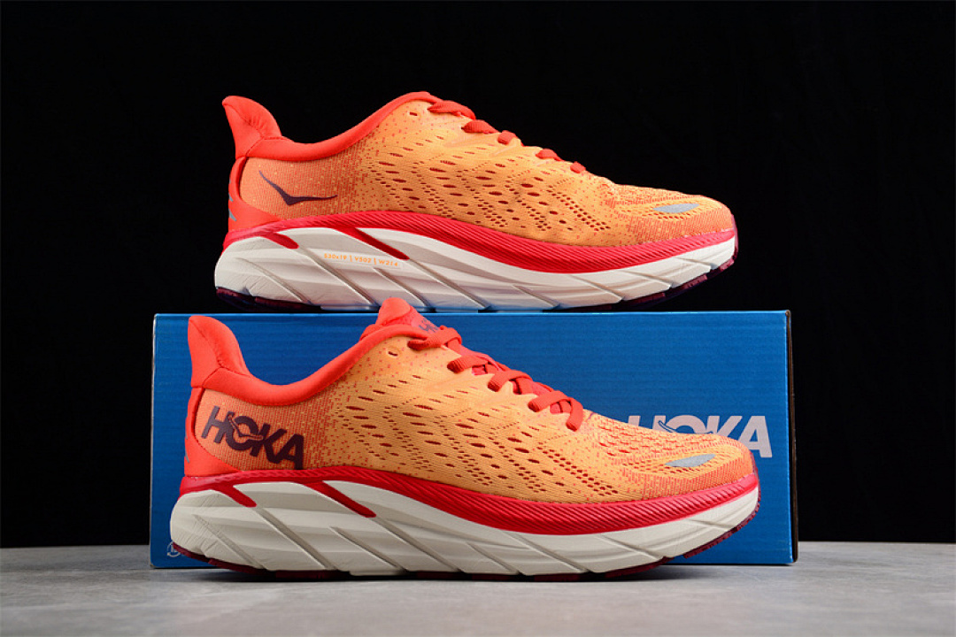 On Running [1119393 FBOR]-[HOKA ONE CLIFTON 8 ORANGE/WHITE]-[WOMAN:36-39]-[MAN:40-45] - Image 2