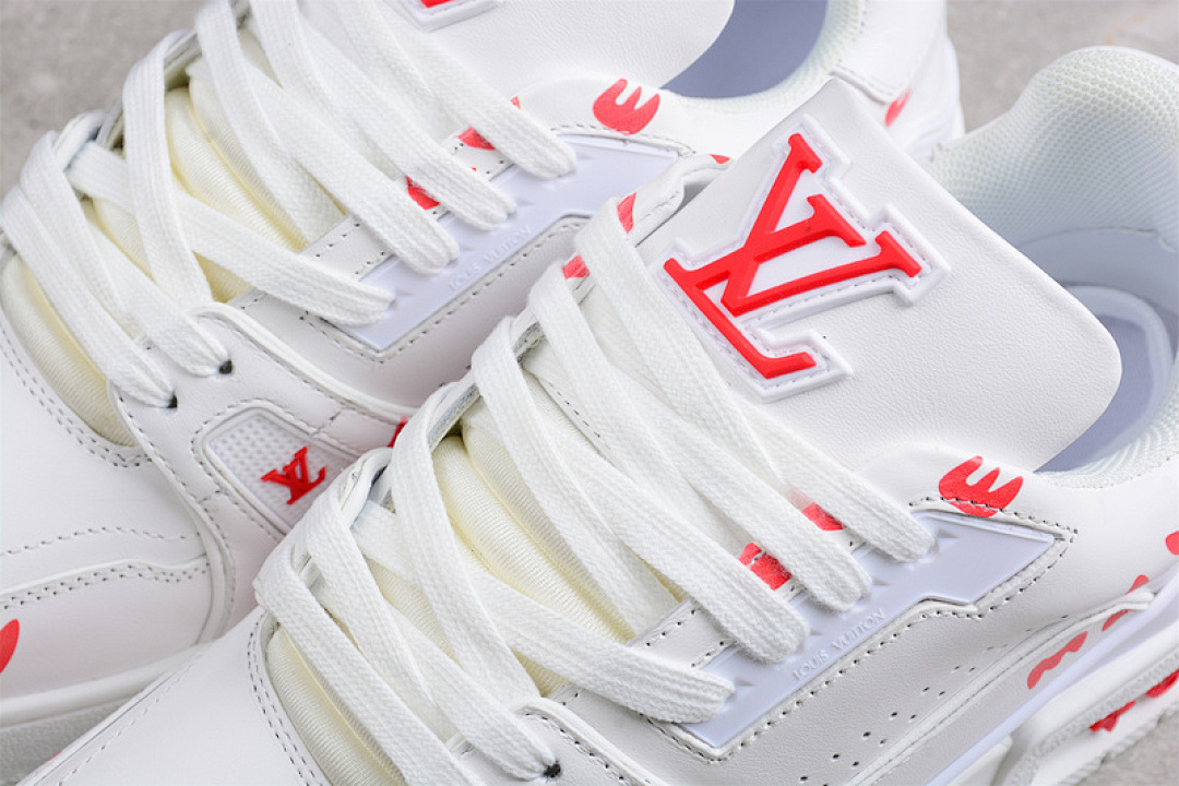 Louis Vuitton [L*V TRAINER SHOES LOW WHITE/WHITE/RED]-[MAN:38-45] - Image 11