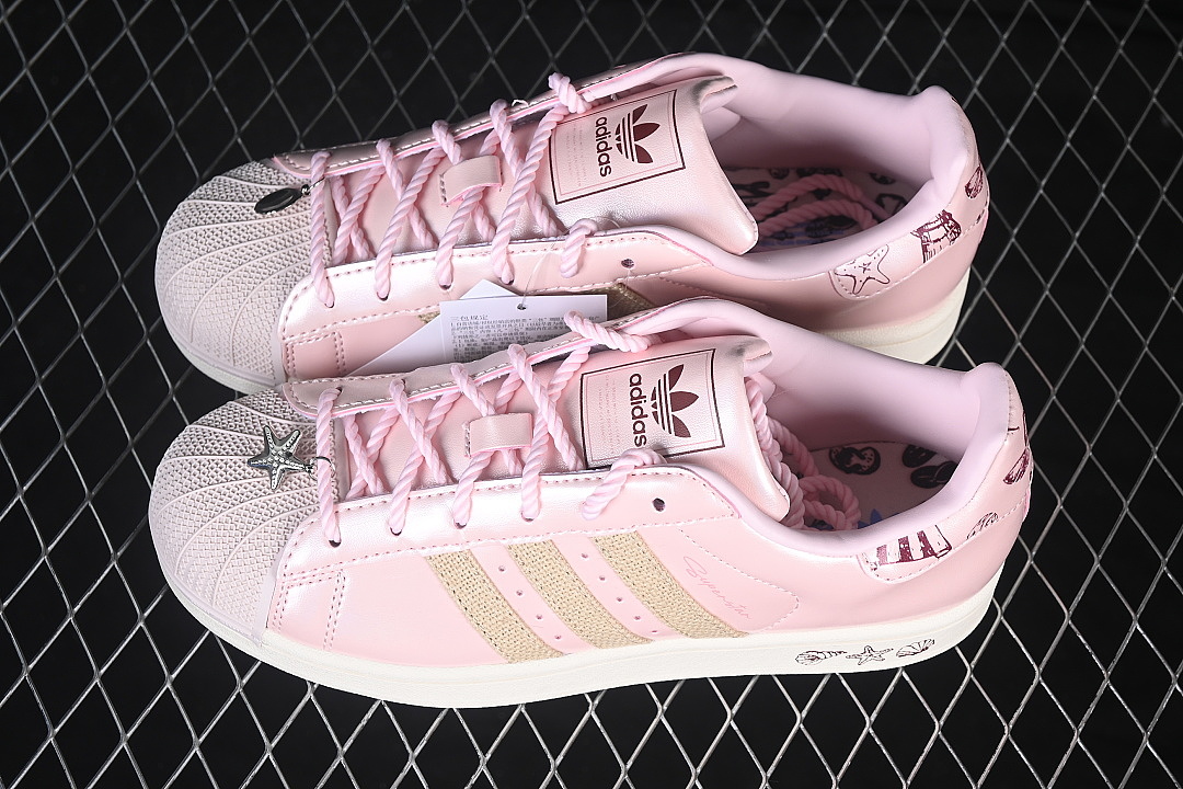 Unbranded [LB9764]-[SUPERSTAR II SHELL TOE CASUAL SNEAKERS PEARL LIGHT PINK/PINK]-[WOMAN:35-39]-[MAN:40] - Image 10