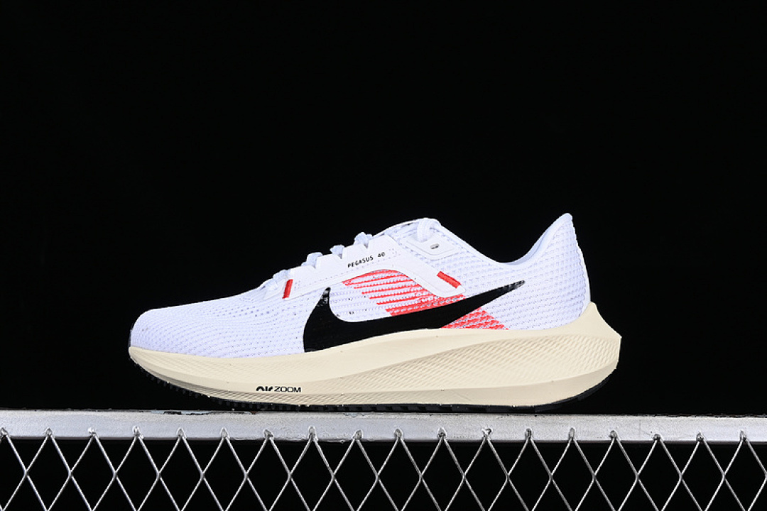Nike [FJ0686-100]-[AIR ZOOM PEGASUS 40 WHITE/BLACK/RED]-[WOMAN:36-39]-[MAN:40-46], photo 1