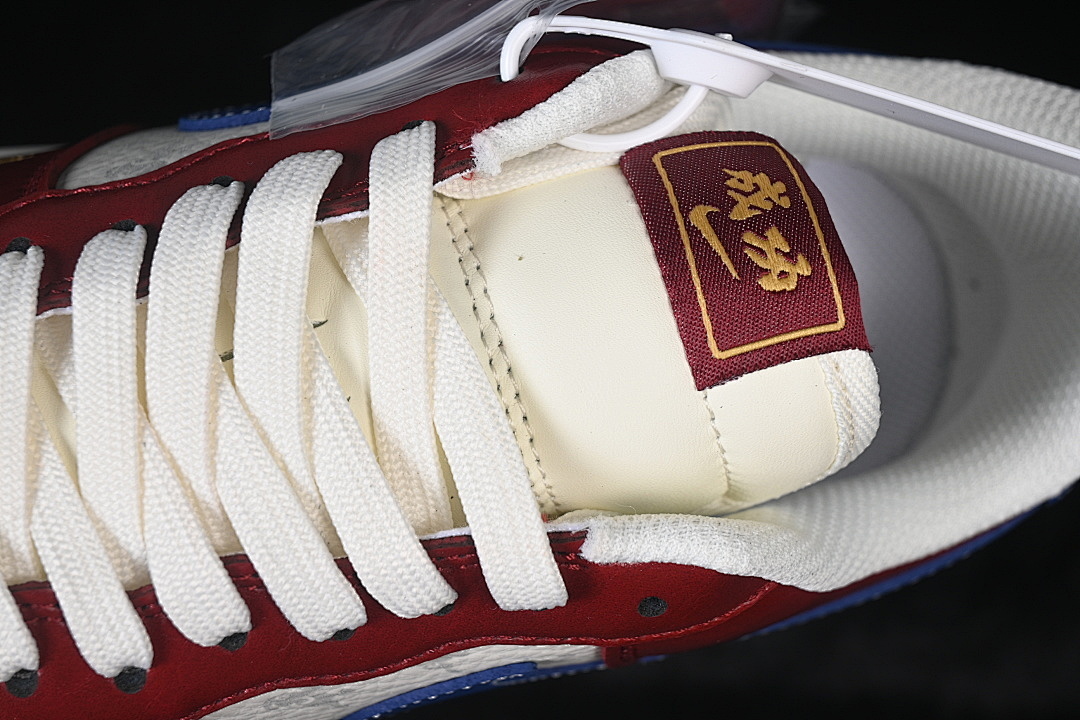Nike [FV4921-600]-[AIR FORCE 1 07 LOW CASUAL SNEAKERS WHITE/WINE RED/BLUE]-[WOMAN:36-39]-[MAN:40-45] - Image 9