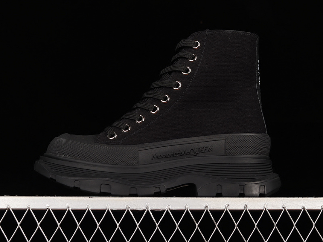 Alexander McQueen Alexander McQueen [ HIGH TOP CANVAS SHOES BLACK/BLACK/BLACK]-[WOMAN:35-39]-[MAN:40-44], photo 1