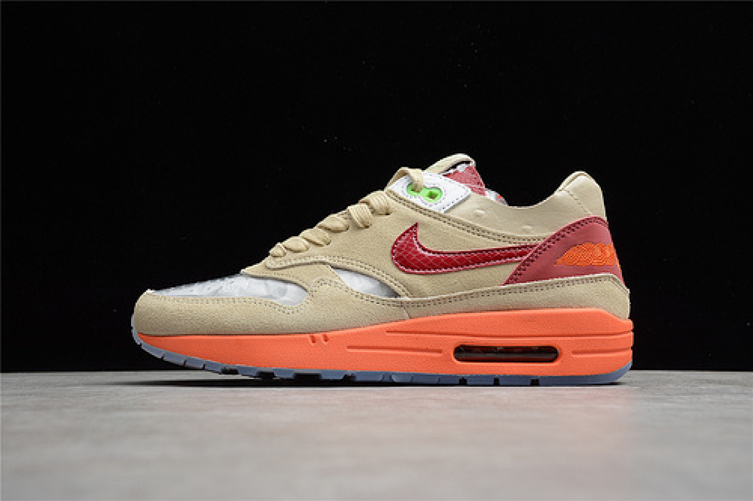 Unbranded [DD1870-100]-[CLOT X AIR MAX 1 KISS OF DEATH 2021 NET/DEEP RED/ORANGE BLAZE]-[UNISEX:36-45], photo 1