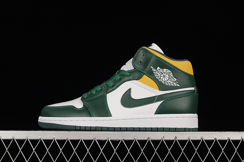 Jordan AIR Jordan 1 MID SONICS NOBLE GREEN/WHITE/POLLEN · 554724-371, photo 1