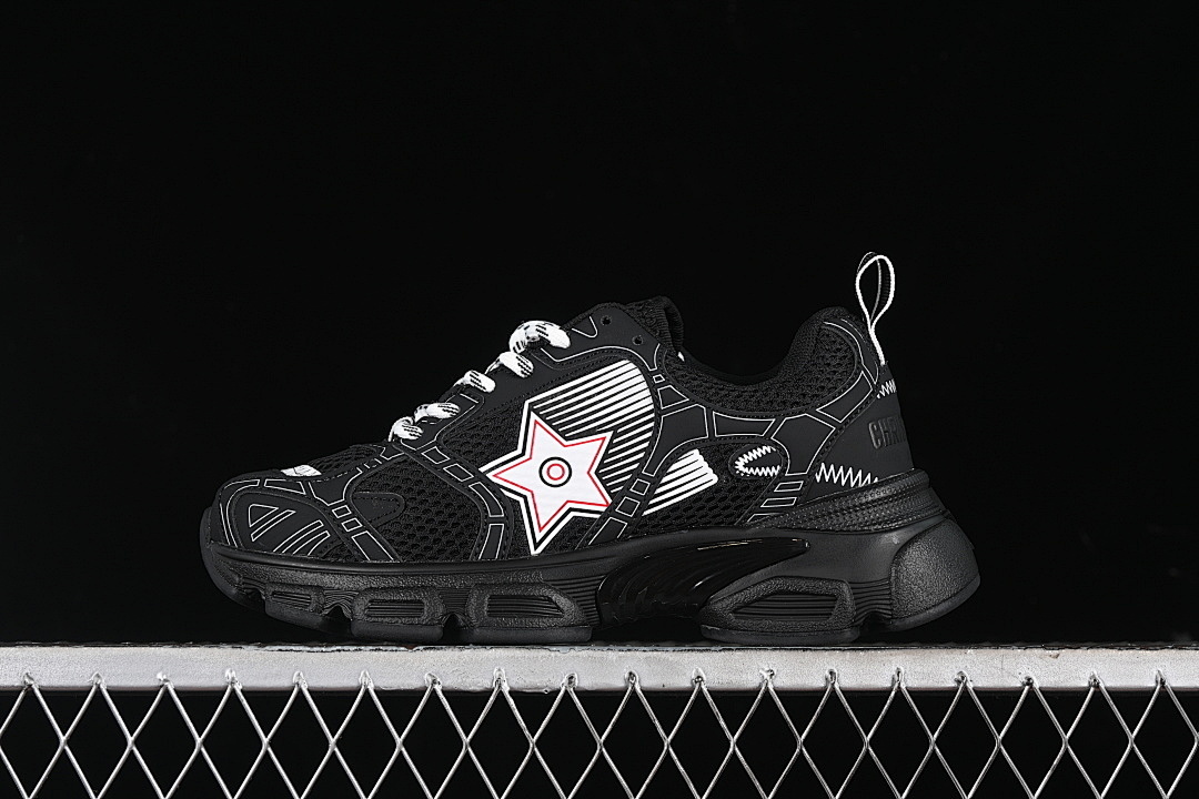 Unbranded [ROUND TOED LACE UP CASUAL SPORTS RUNNING SHOES BLACK/PINK]-[WOMAN:36-39]-[MAN:40-45], photo 1