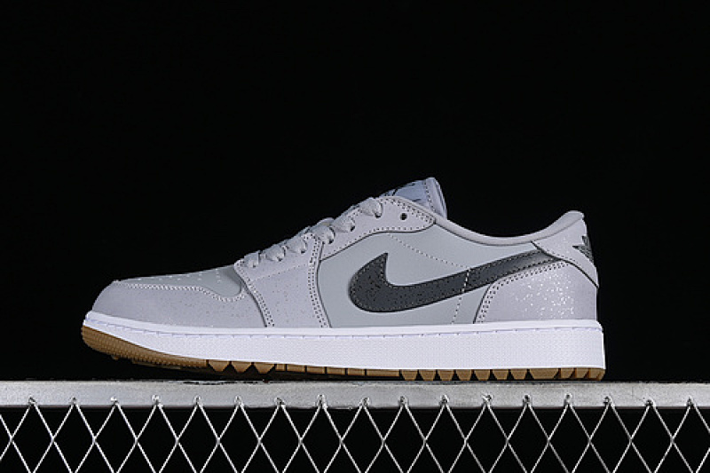Jordan AIR Jordan 1 LOW GOLF WOLF GREY/IRON GREY/WHITE/GUM MEDIUM BROWN · DD9315-006, photo 1