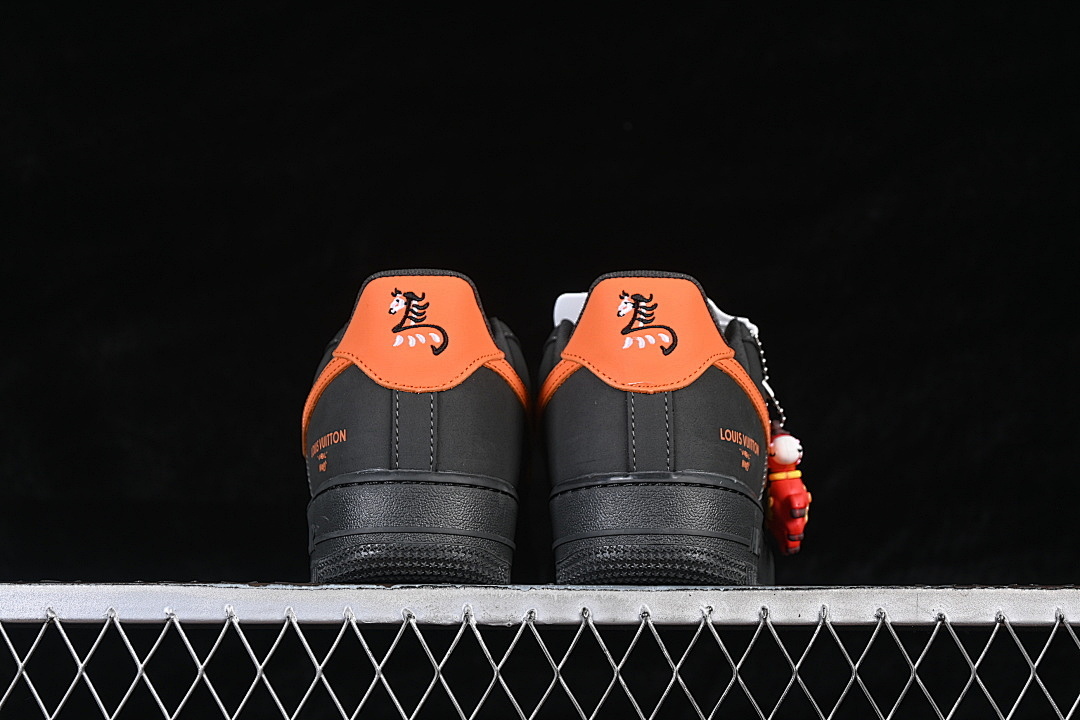 Nike [XY9025-004]-[AIR FORCE 1 07 LOW CASUAL SNEAKERS BLACK/ORANGE]-[WOMAN:36-39]-[MAN:40-45] - Image 14