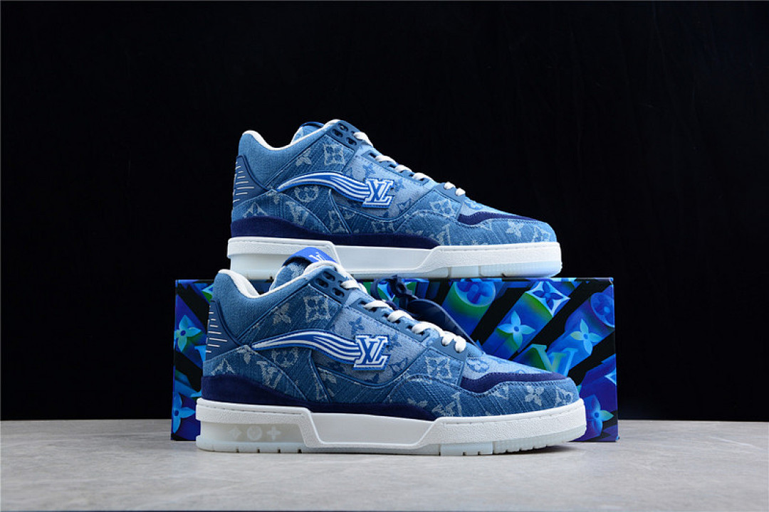 Louis Vuitton [L*V TRAINER 21SS SNEAKERS DARK BLUE/DARK BLUE/WHITE]-[MAN:39-45] - Image 20