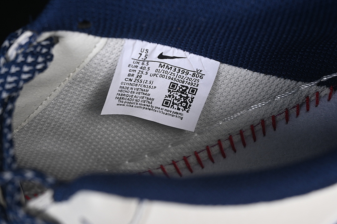 Nike [MM3399-806]-[AIR FORCE 1 07 LOW CASUAL SNEAKERS WHITE/BLUE/WINE RED]-[WOMAN:36-39]-[MAN:40-45] - Image 6
