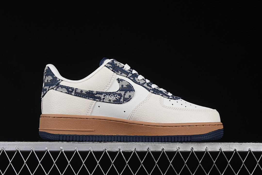 Nike [KK1988-052]-[AIR FORCE 1 07 LOW WHITE/GREY/BLUE/BROWN]-[WOMAN:36-39]-[MAN:40-45] - Image 16