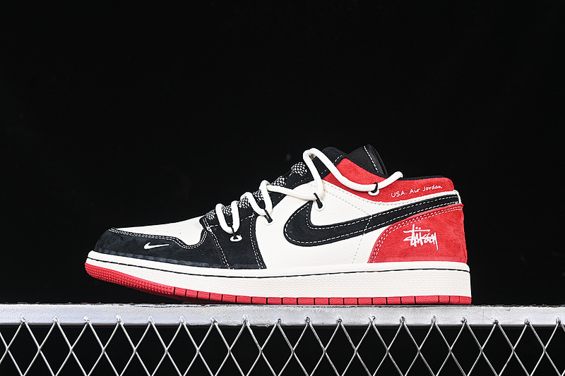 Jordan AIR Jordan 1 LOW WHITE/BLACK/RED · SJ9950-048, photo 1