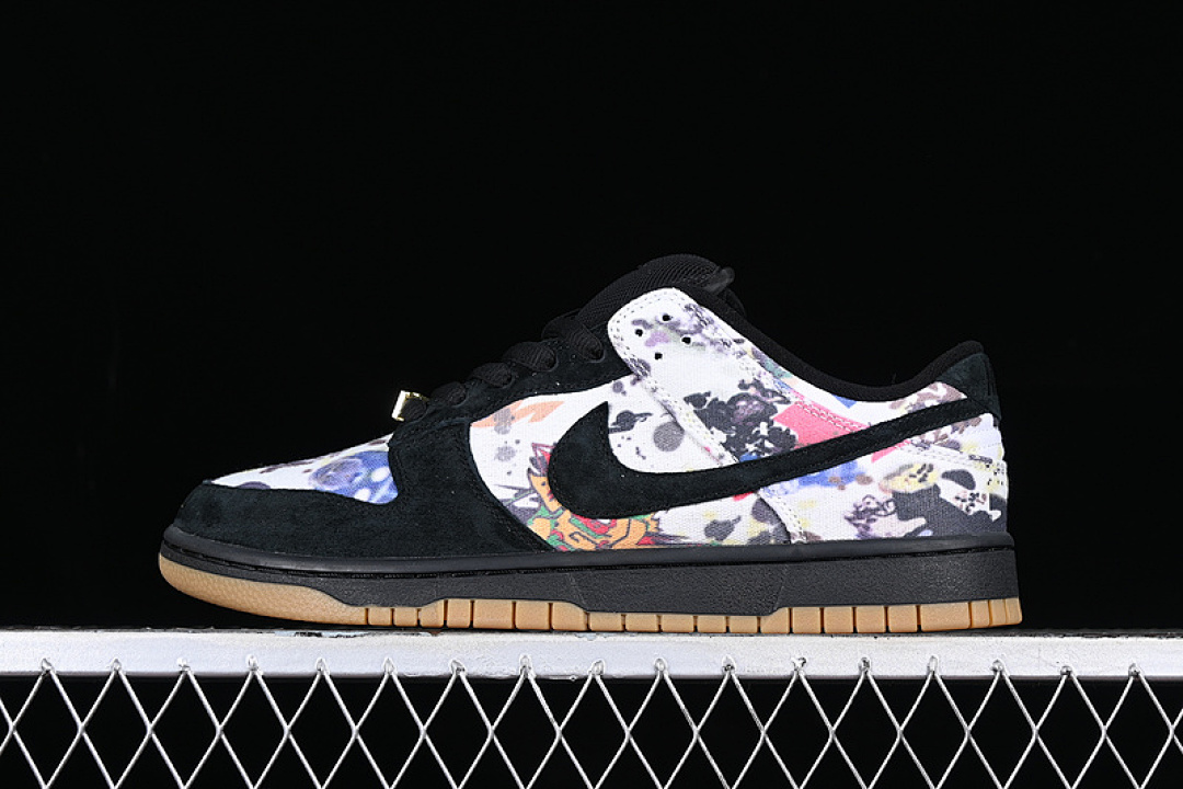 Supreme [FD8778-001]-[SUPREME X DUNK LOW SB RAMMELLZEE BLACK/BLACK/MULTI-COLOR]-[UNSIZE:36-47.5], photo 1