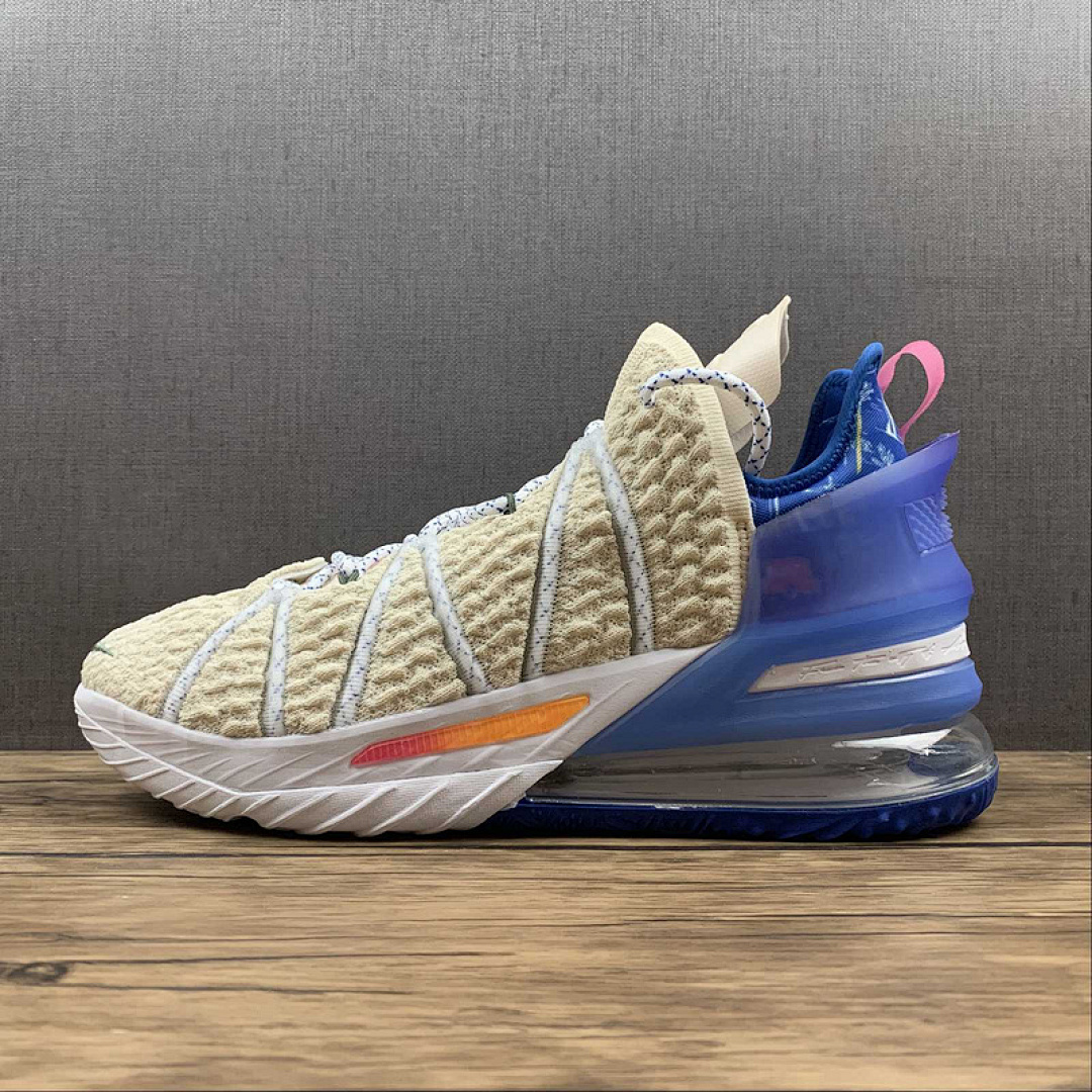 On Running [DB8148-200]-[LEBRON 18 LOS ANGELES BY DAY LIGHT CREAM/GAME ROYAL/SPIRAL SAGE/PINK GLOW], photo 1