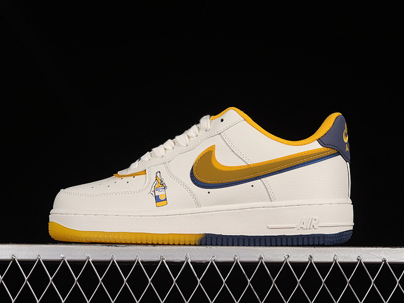 Nike Nike AIR FORCE 1 LOW LV8 CORONA DOUBLE SWOOSH WHITE/BLUE/YELLOW · CW1574-806, photo 1