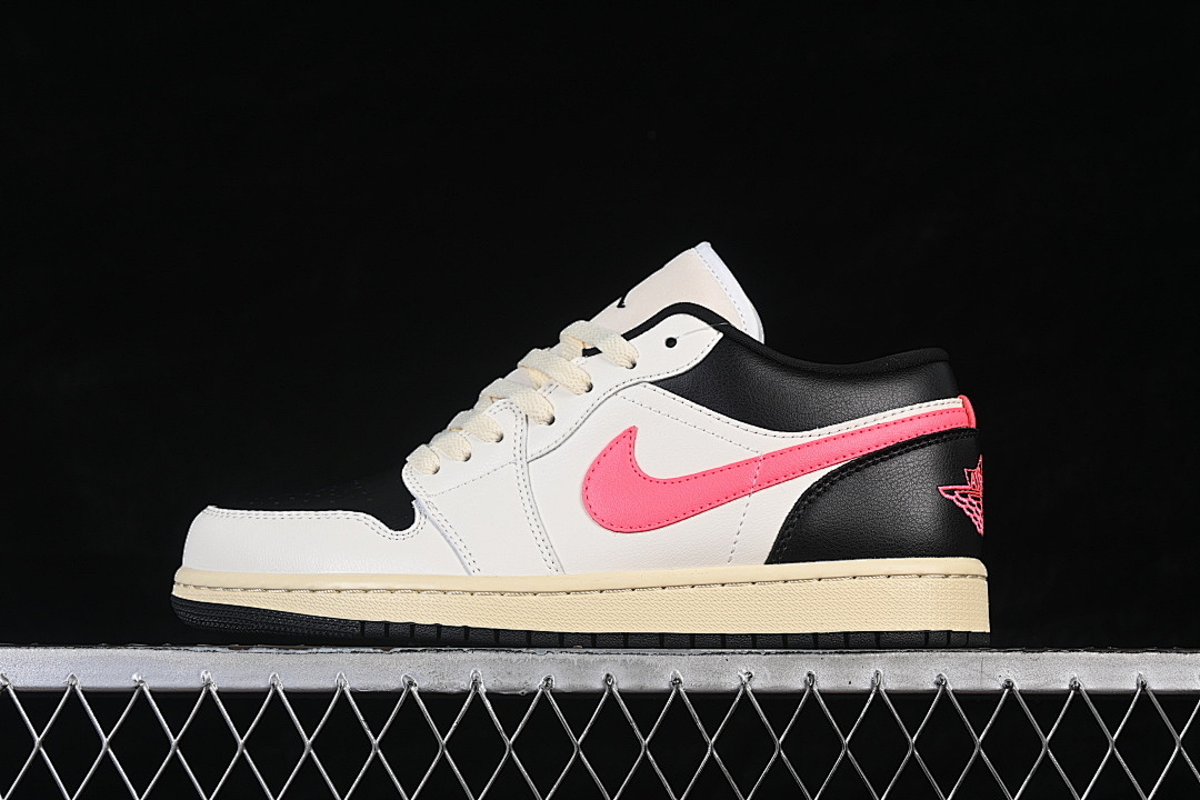 Jordan Jordan 1 LOW PALE IVORY/BLACK/MUSLIN/RACER PINK · DC0774-107, photo 1
