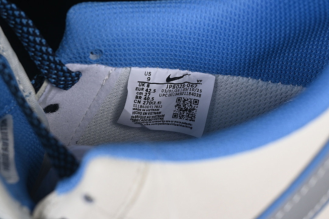 Nike [JP8028-067]-[AIR FORCE 1'07 LOW BEIGE/NAVY BLUE]-[WOMAN:36-39]-[MAN:40-45] - Image 6