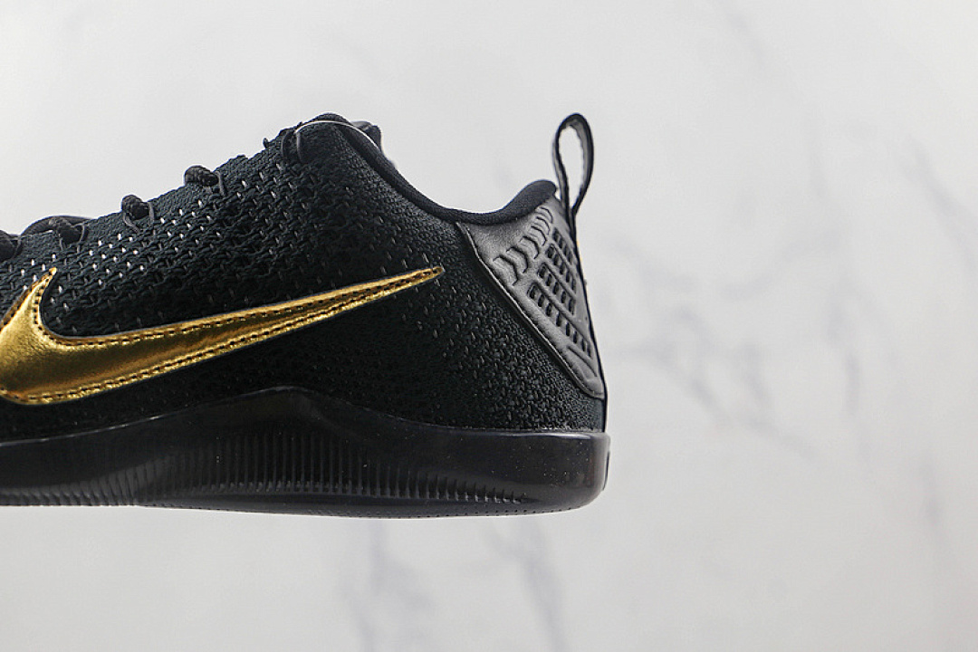 Nike [869495-001]-[KOBE 11 ELITE LOW PALE HORSE LR BLACK/BLACK/METALLIC GOLD]-[MAN:40-46] - Image 7