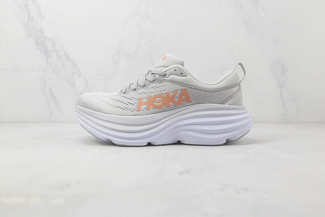 Hoka Hoka [ ONE RUNNING SHOES LIGHT GREY/WHITE/ORANGE]-[WOMAN:36-39]-[MAN:40-45], photo 1