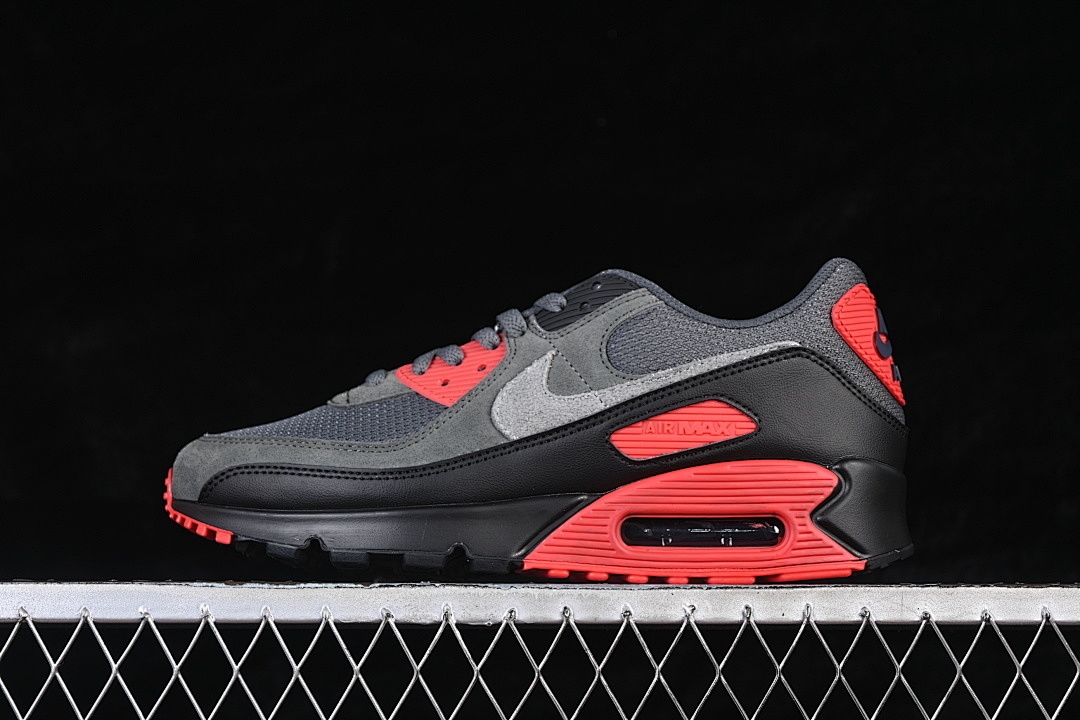 Unbranded [DM0029-007]-[AIR MAX 90 BLACK/SMOKE GREY/IRON GREY/FIRE RED/DARK SMOKE GREY]-[MAN:40-46], photo 1
