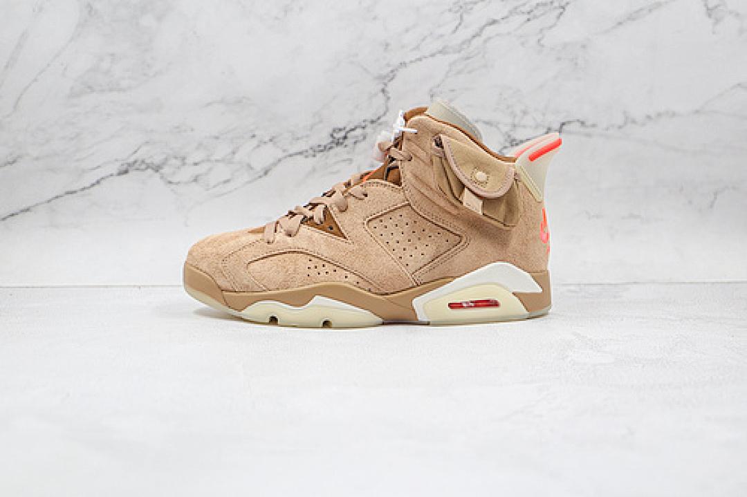 Jordan [DH0690-200]-[TRAVIS SCOTT X AIR JORDAN 6 RETRO BRITISH KHAKI/SAIL/BRIGHT CRIMSON], photo 1