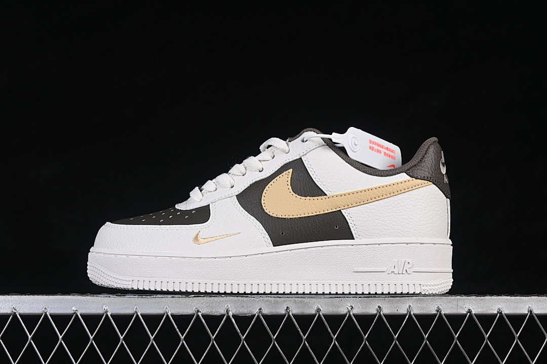 Nike [IR0796-030]-[AIR FORCE 1 07 LOW CASUAL SNEAKERS WHITE/BLACK/YELLOW]-[WOMAN:36-39]-[MAN:40-45] - Image 2