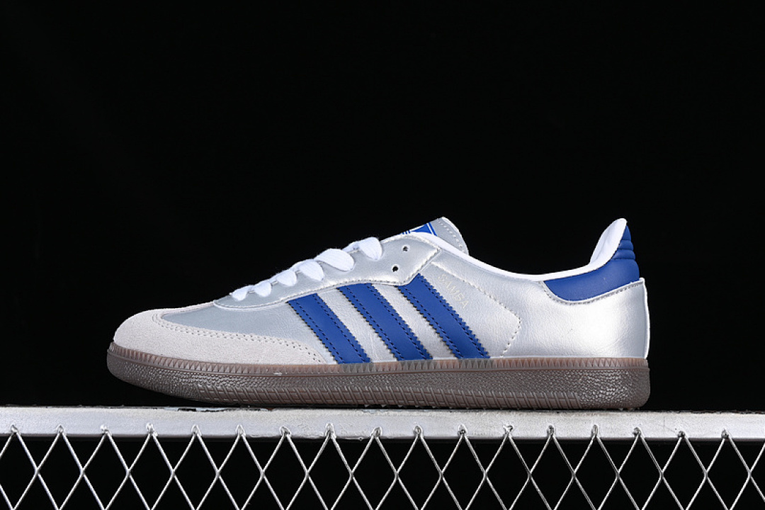 Adidas [IG1024]-[ADIDAS SAMBA VEGAN WHITE/BROWN/BLUE/SILVER]-[WOMAN:35-39]-[MAN:40-45], photo 1