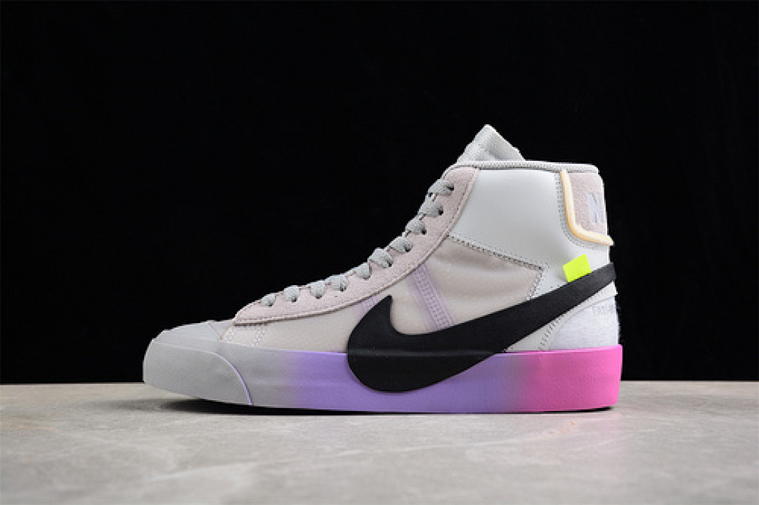 Purple [AA3832-002]-[OFF WHITE BLAZER MID ALL HALLOWS EVE BLACK/WHITE/GREY/PURPLE/PINK]-[UNISEX:36-46], photo 1